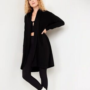 Old Navy Black Live-In Open-Front Longline Wrap